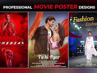 I will design custom and professional film or movie posters wit…