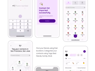 Kyn - mobile app for contact management creation from scratch
