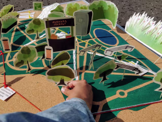 Community integration through green spaces.