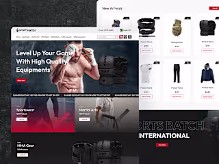 Sport Equipment E-commerce Website UI/UX