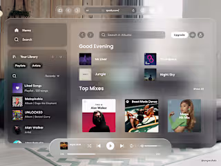 Spotify Spatial Design For Apple Vision Pro on Behance
