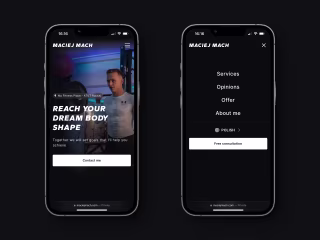Personal Trainer Maciej Mach - Framer Website