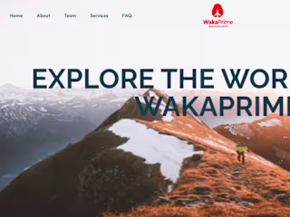 Wakaprime website (Travel and Tour Agency)