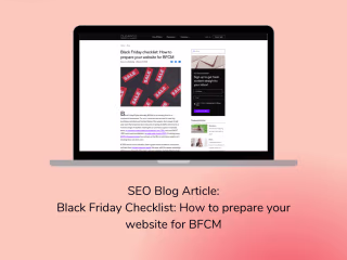 SEO blog article on BFCM Checklist for founders— Clearco💻