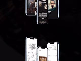 Art gallery landing page.