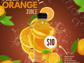 Orange Juice Ad Graphics for Beverage Startup