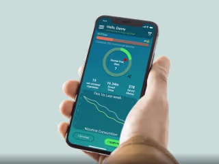 Quit carbon app home page design