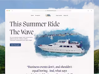 Sailing into Luxury: Website Design for The Wave Events