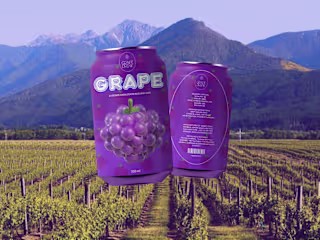LOGO AND LABEL DESIGN FOR GRAPE DRINK