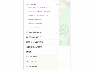 Design concept for Olive Ecommerce web shop