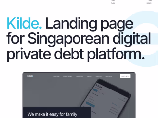 Kilde – landing page for digital private debt platform