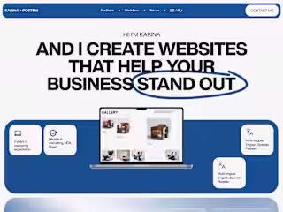 A website portfolio for a web designer