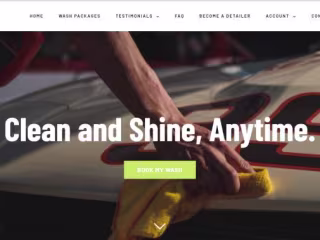Modern Car Detailing Website Design