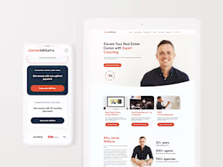 Web Design & Development for James Williams Coaching Platform