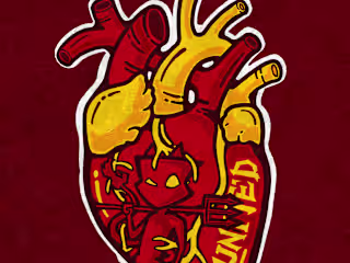 2D Digital Drawn Illustrations Heart × Football