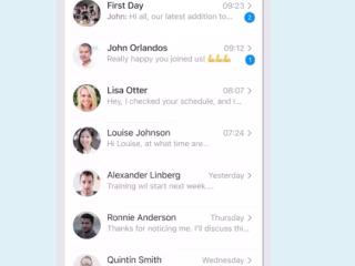 OneTeam's iOS app