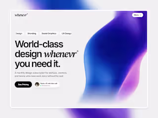 Whenevr® - Design Subscription Website Template for Framer