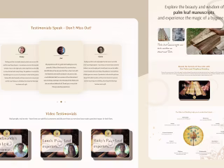 Indian Palm Leaf Library Landing Page Design 