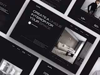 Interior design studio website.  Design and Webflow development