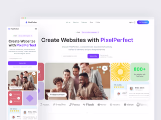 PixelPerfect—Website Landing page
