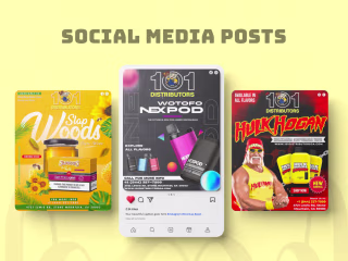 Social Media Posts Designs for Vape Distributors