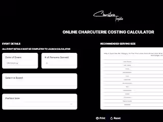 ONLINE CHARCUTERIE COSTING CALCULATOR