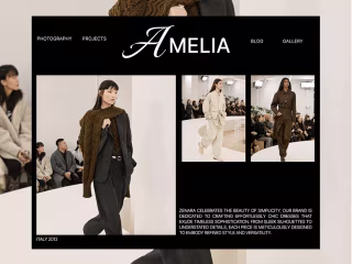 Fashion photographer & Art Director portfolio website