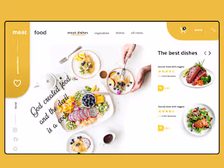 Food Landing page design
