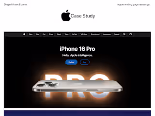 Apple Landing Page Redesign