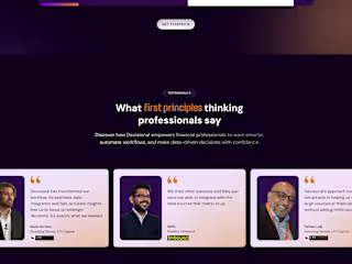 Decisional AI (Clients' Framer Website Development)