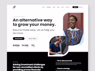 Investment Website Hero Section