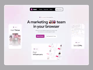 Landing Page Redesign For Astral - AI Marketing Agents
