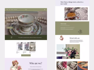 Vintage Store Website Design
