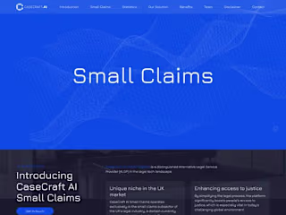 Website for a legal AI platform for document preparation