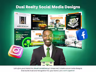 Modern & Engaging Social Media Designs for Dual Realty