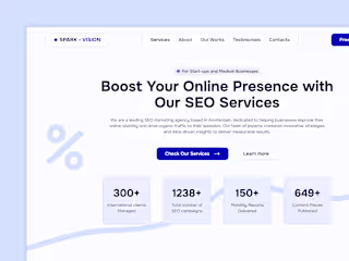 Spark - Vision | Landing Page | SEO Agency | Figma to Webflow