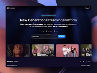 Untoldcine - Landing Page Design
