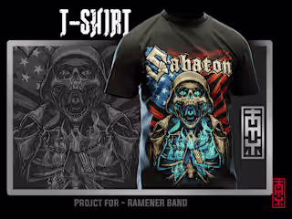 T Shirt for Sabaton Band