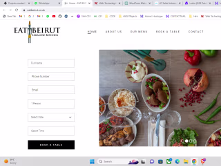 Eatbeirut UK Restaurant Fully Functional Website