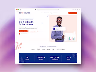 Gotocourse - An Edutech landing page website 