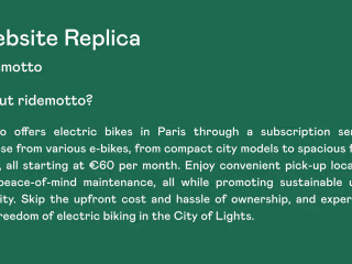 Ridemotto Website Replica: Behance