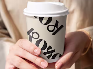 Paper coffee cup Label Design, Illustrator