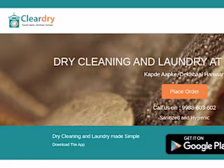 Admin panel for door-to-door dry cleaning services - clearly.in