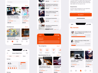 E-learning - Mobile app - Landing page design