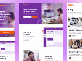 Remote Teams Landing Page - UI UX Design + Webflow