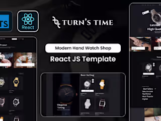 Turnstime - Modern Hand Watch Shop eCommerce Tailwind React JS …