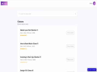 ClassNative Web app (2-sided marketplace)