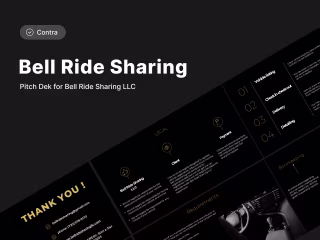 Pitch deck for Bell Ride Sharing