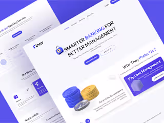 Mobile banking website design