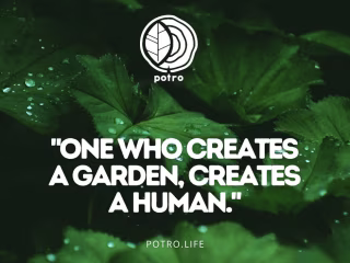 One who creates a garden creates a human